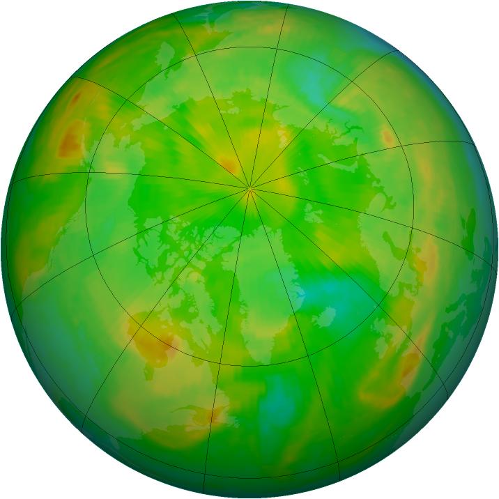 Arctic ozone map for 02 July 1998